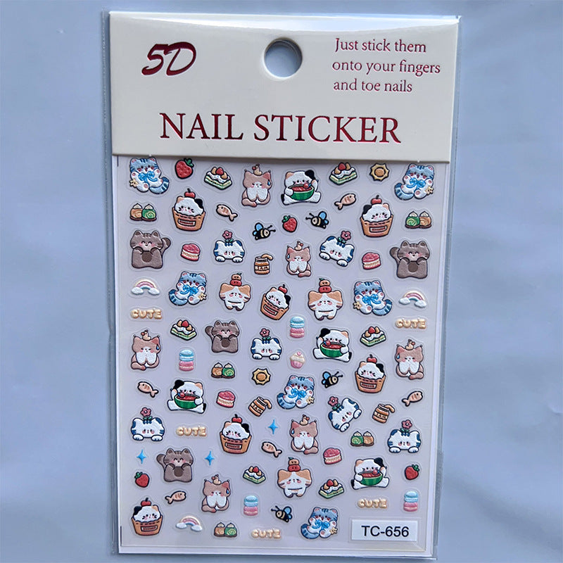 Relief Three-dimensional Cartoon Hand Account Goo Card Nail Tool Set