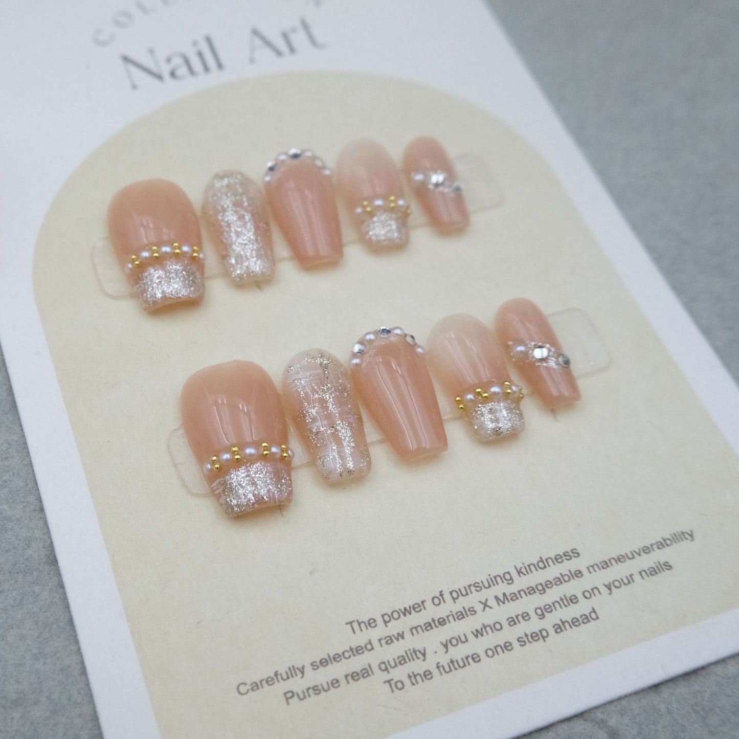 Handmade Manicure Wear Patch Flash Gentle Nude Nail Stickers