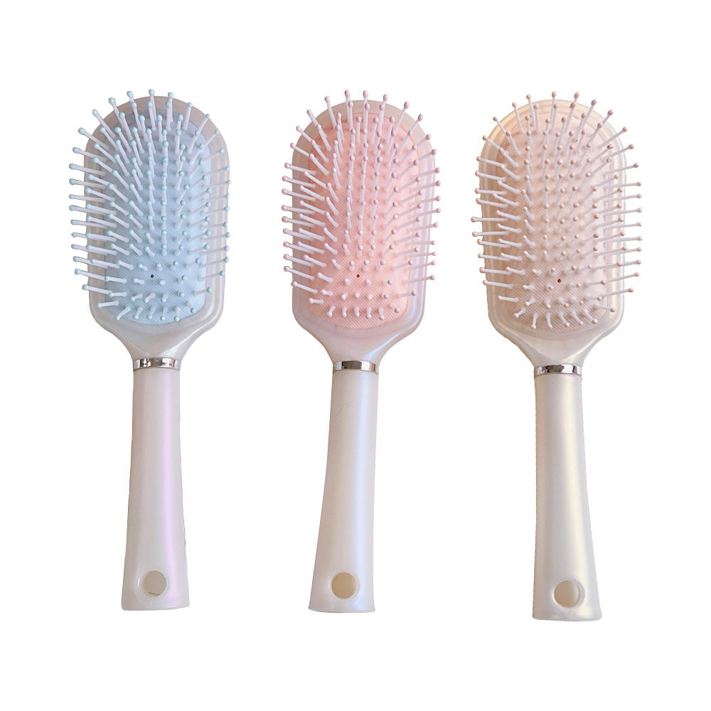 Brosses à cheveux et peignes de massage portables Airbag Heart Pearl Color