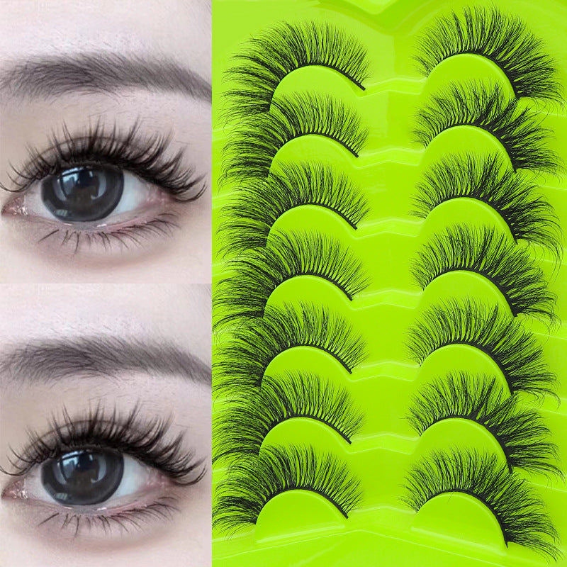 Large Capacity Pairs Of Green Fox Series False Lashes