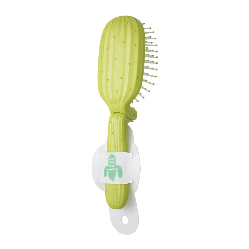 Coussin d'air pliable portable en forme de cactus pour brosses et peignes à cheveux