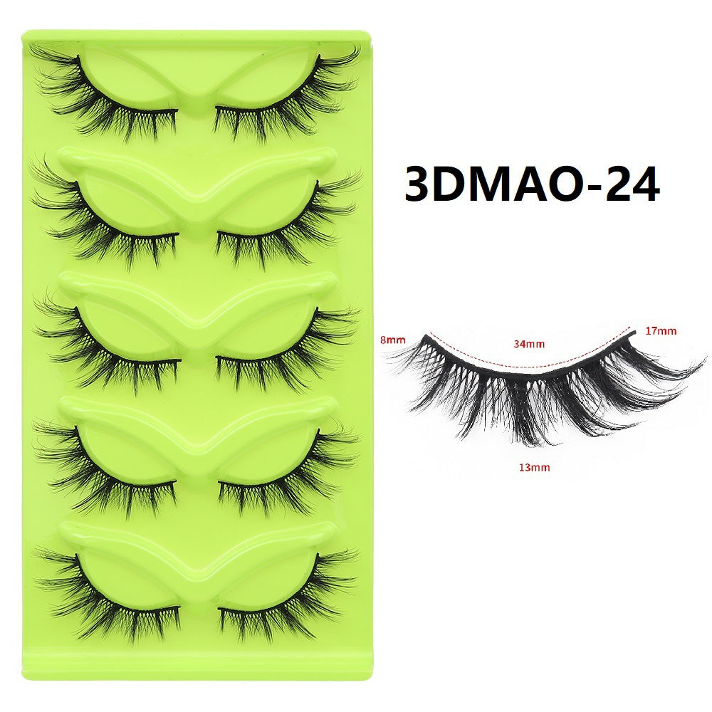 Natural Fox Series Oblique Flying One-piece Eyelashes False Lashes