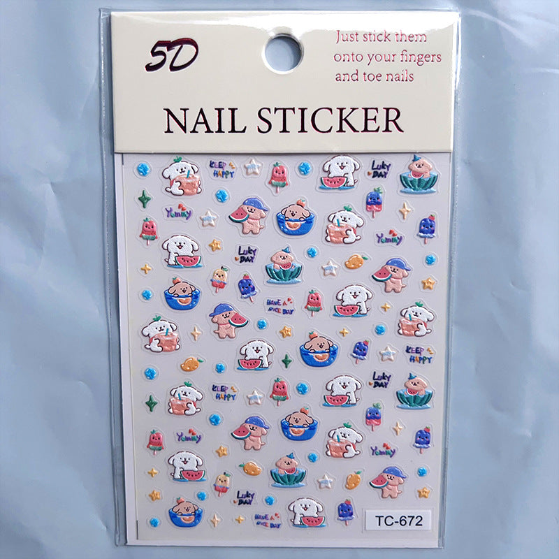 Relief Three-dimensional Cartoon Hand Account Goo Card Nail Tool Set