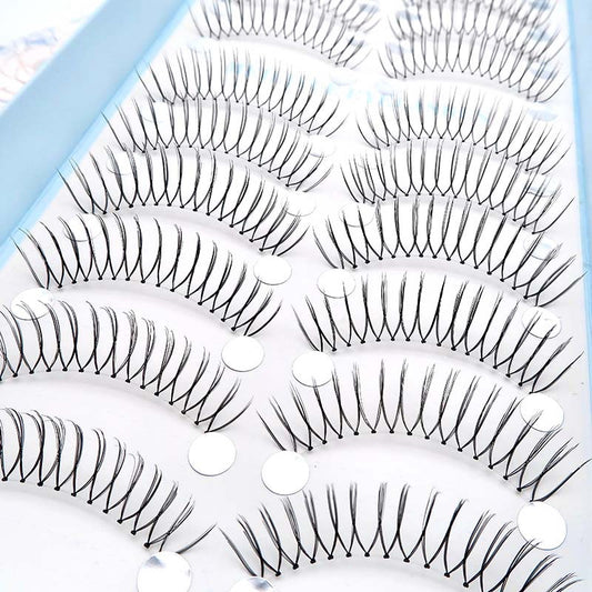 Women's Style Team Eyelashes Natural Transparent Fishing Line Stem False Lashes