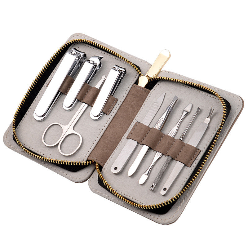 Kit de coupe-ongles en acier inoxydable avec ciseaux et kit d'outils pour les ongles