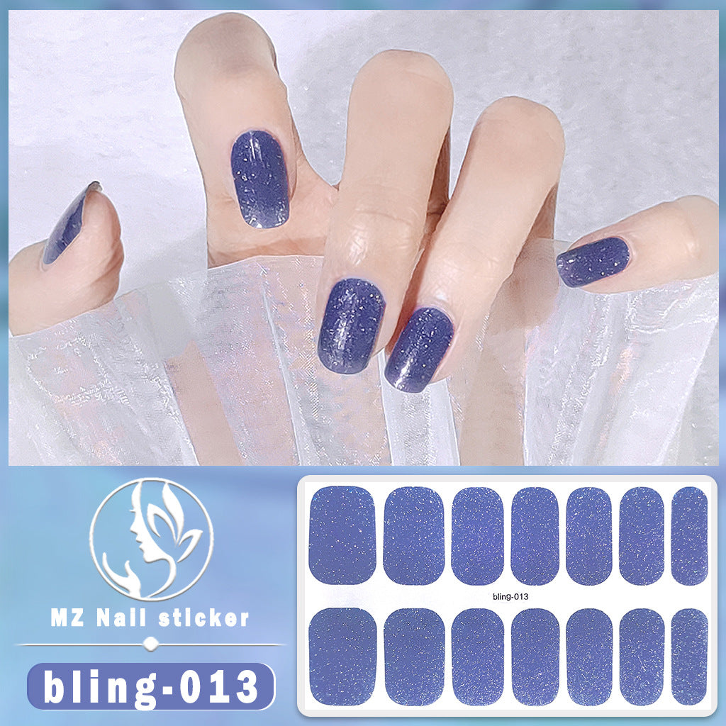 Autocollants pour ongles en gel Aurora scintillants et fins Charm Finger