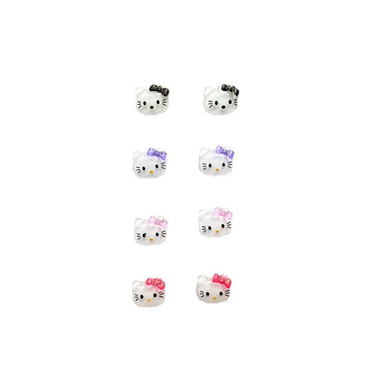 Cat Mini Small Cat's Head Pattern Black Nail Care Nail Art