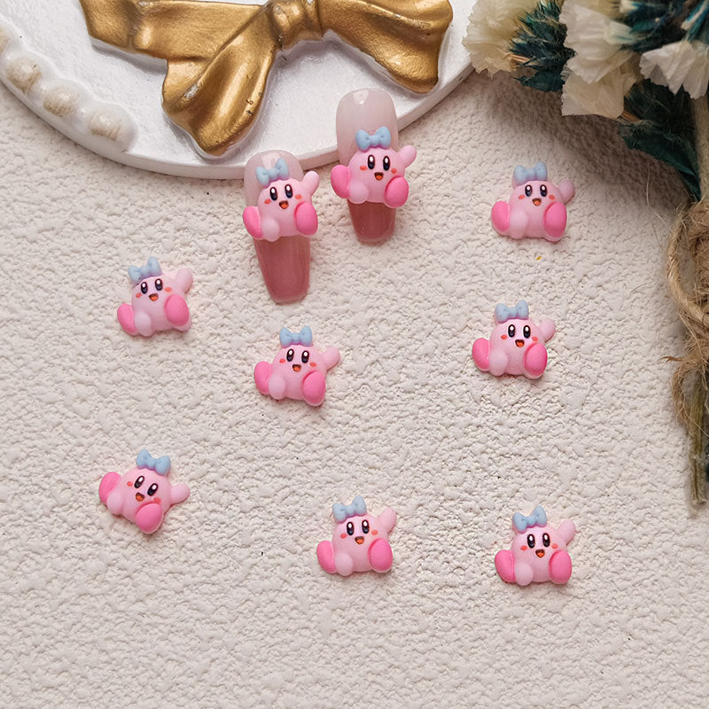 Cartoon Wear Armor Resin Kirby Ornament Nail Care Nail Art