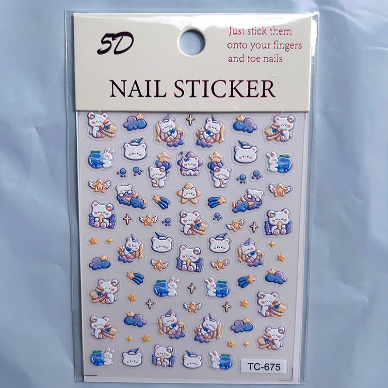 Relief Three-dimensional Cartoon Hand Account Goo Card Nail Tool Set