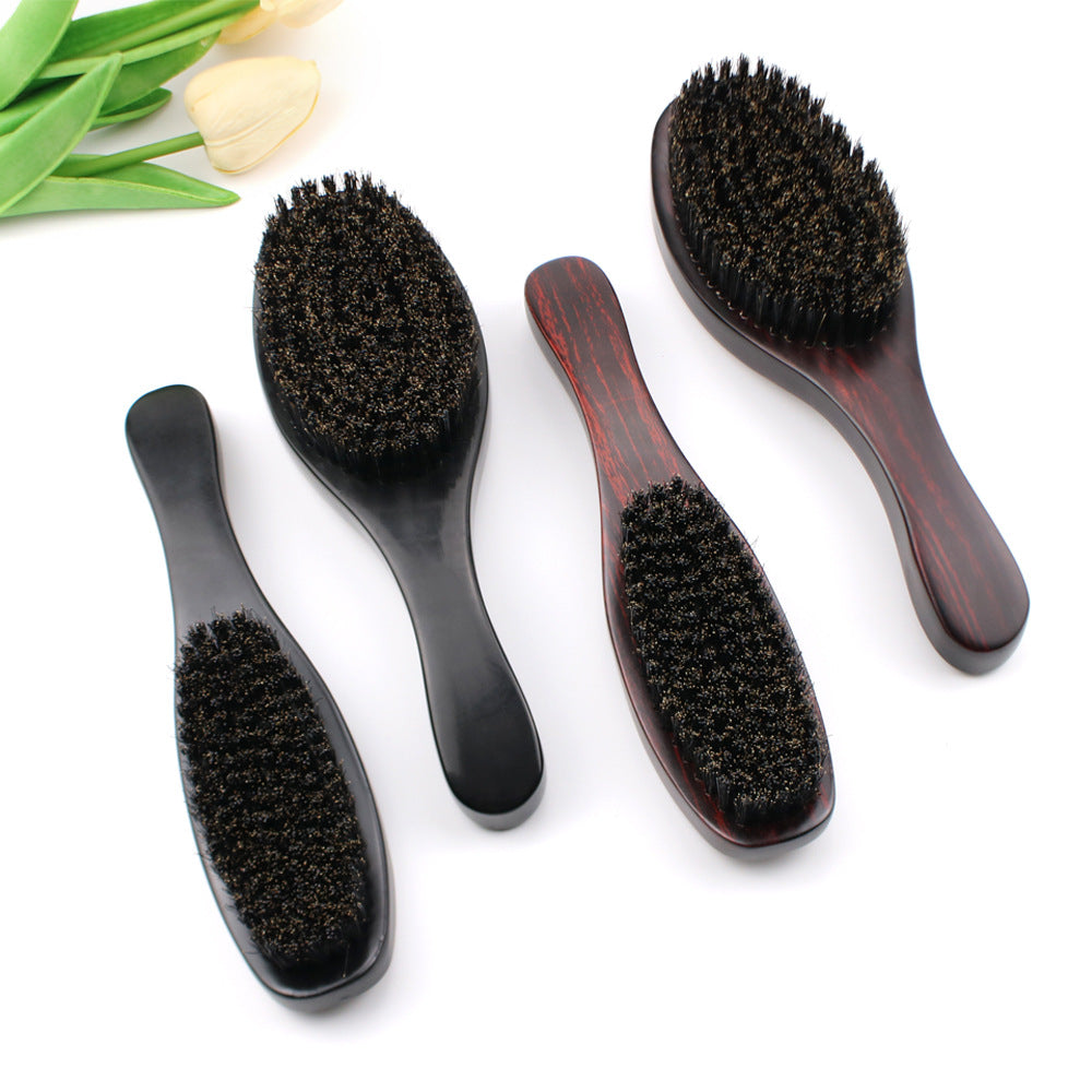 Men's Beard Brush Large Curved Bristle Mixed Nylon Oil Makeup Accessories