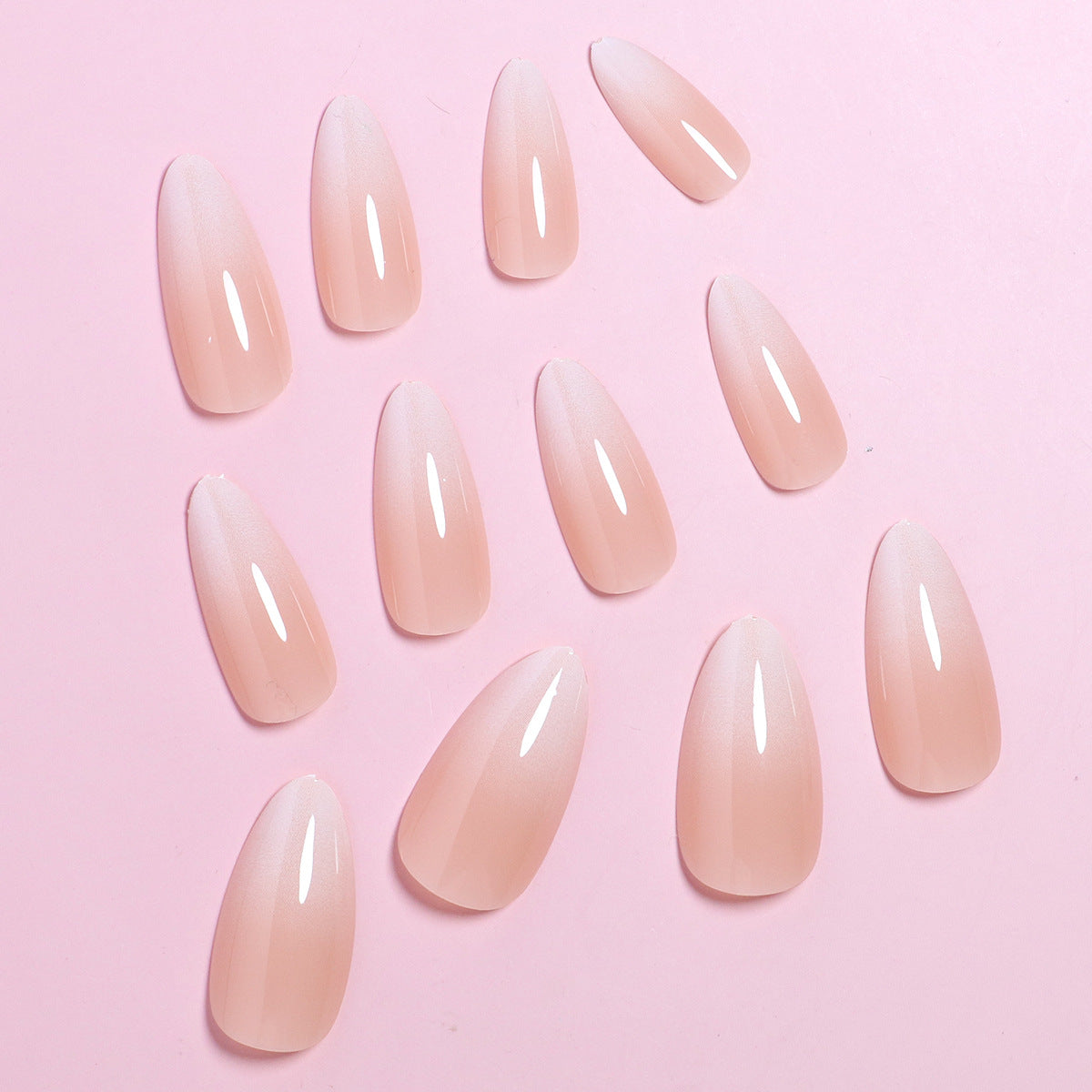 Almond Manicure Simple Gentle Fake Patch Nail Art