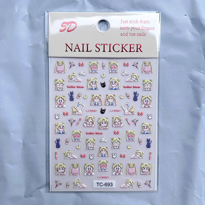 Relief Three-dimensional Cartoon Hand Account Goo Card Nail Tool Set