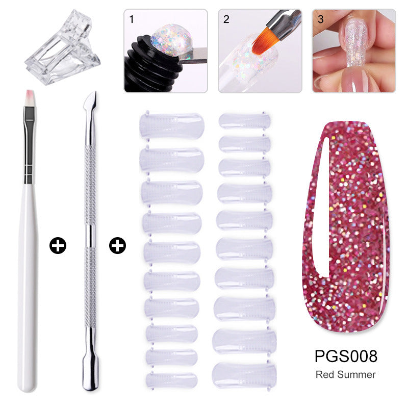 Beauty Crystal Extended Glue Suit Quick Nail Tool Set