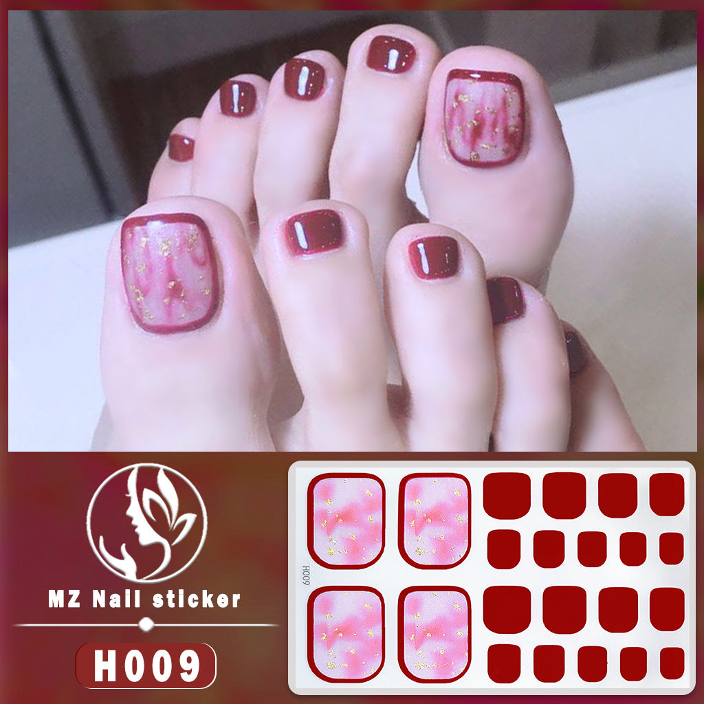 Feet Paper Imitation Diamond Waterproof Durable Nail Stickers