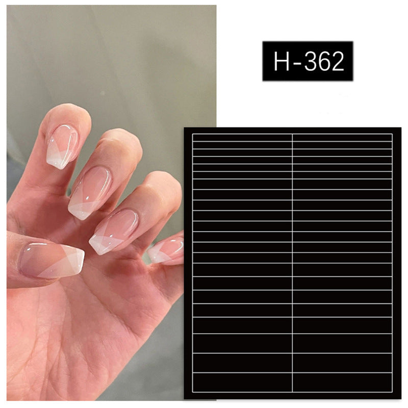 Hot French Smile Line Crescent Template Nail Stickers