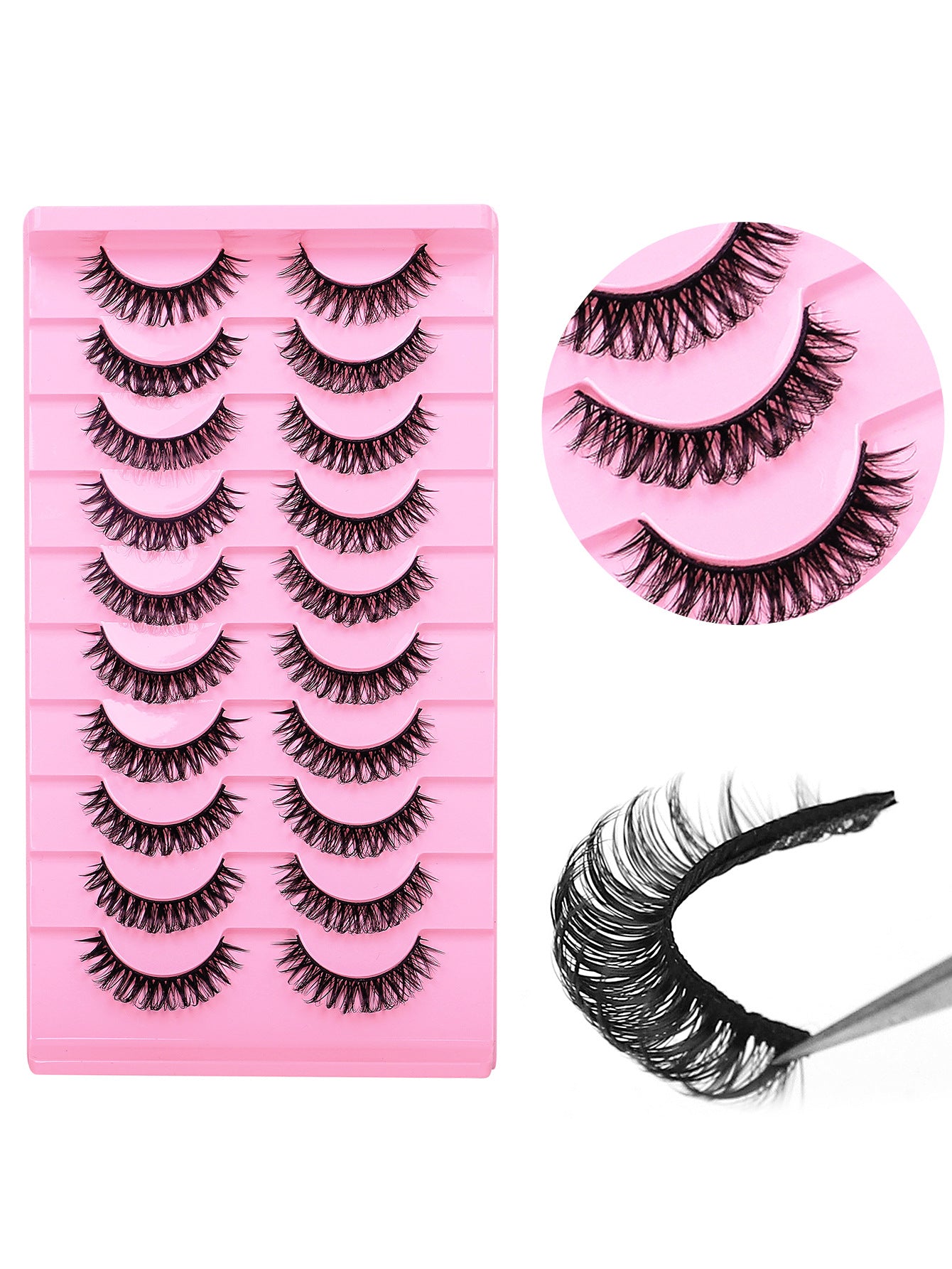 Curly Russian Eyelashes Fluffy Thick Three-dimensional False Lashes