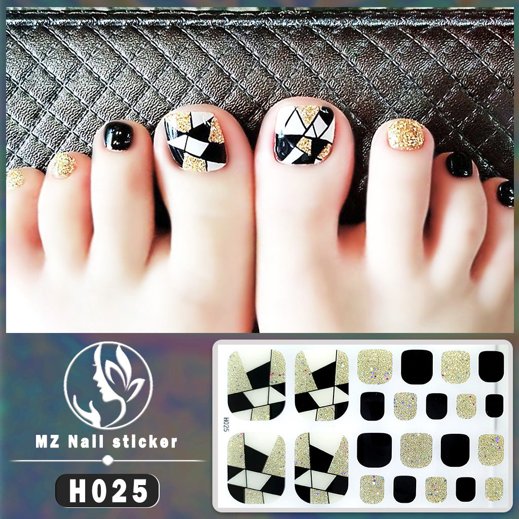 Feet Paper Imitation Diamond Waterproof Durable Nail Stickers