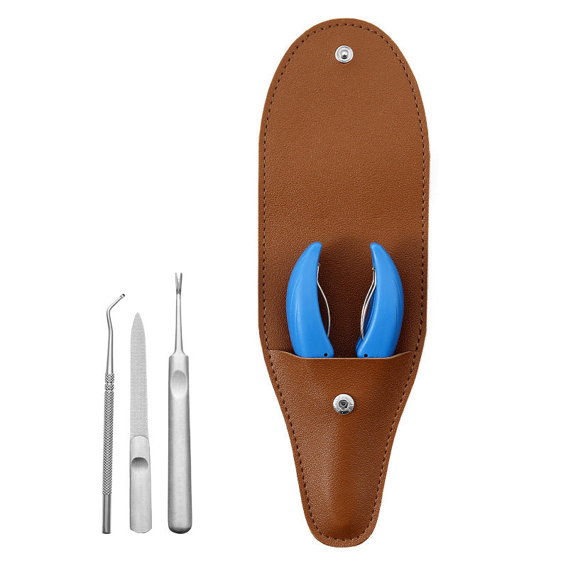 Ensemble d'outils de manucure en plastique pour ongles et coupe-peau morte