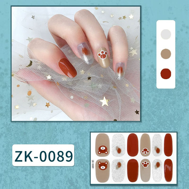 Finger Full Oil Film Manicure Implement Nail Stickers