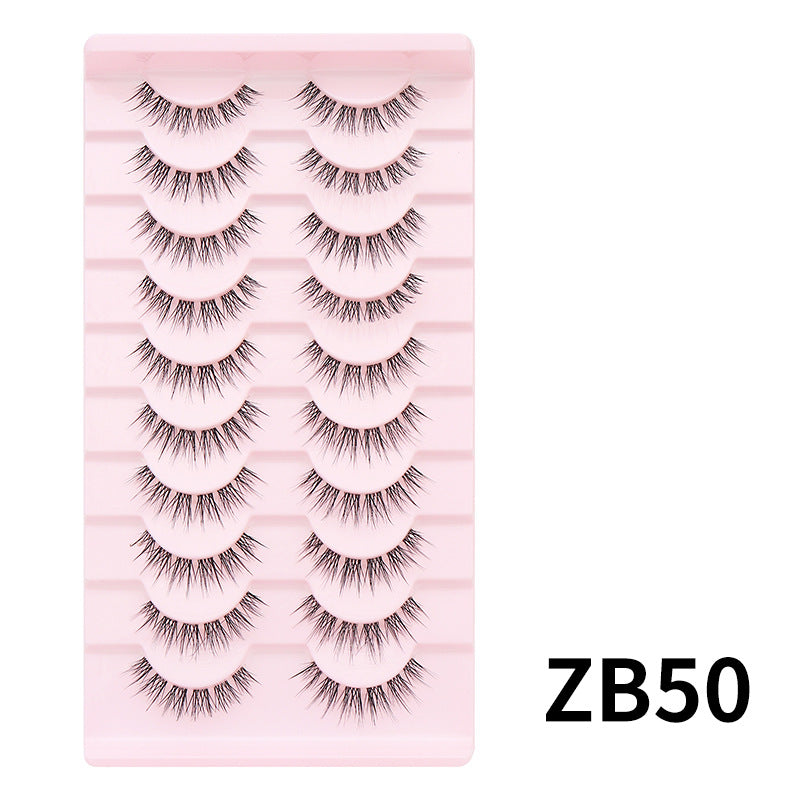 Pair Of Single Line Fish Thin Stem False Lashes