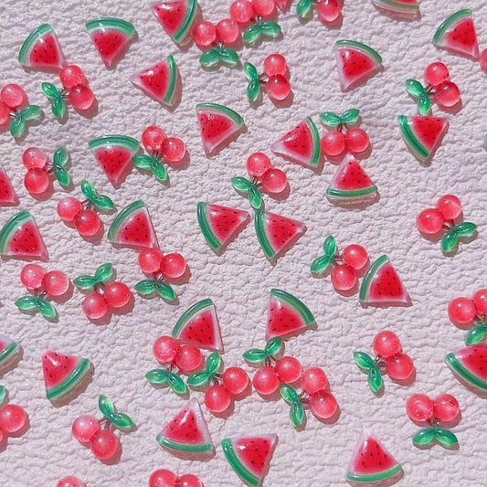 Fresh Frozen Fruit Series Watermelon Cherry Nail Care Nail Art