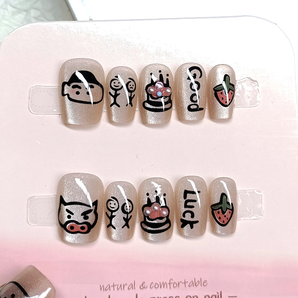 Patch UV Crystal Cat's Nail Art Split Code en dix pièces