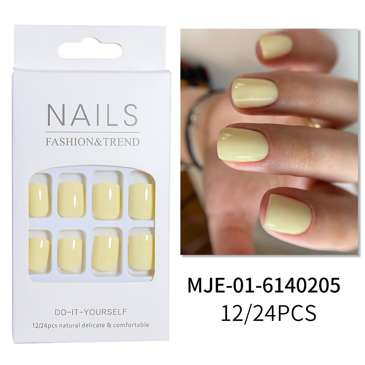 Patch de faux ongles finis Nail Art amovible et imperméable