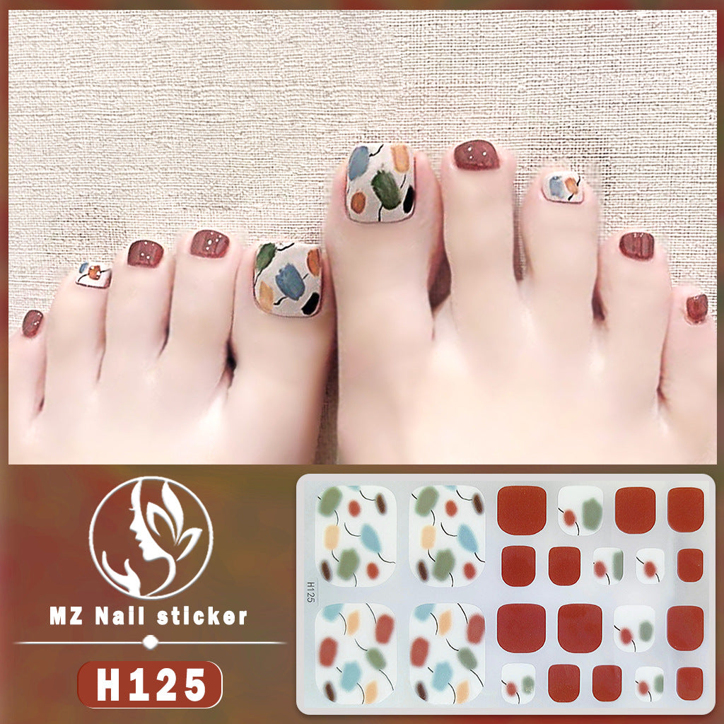 Feet Paper Imitation Diamond Waterproof Durable Nail Stickers