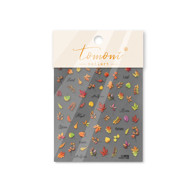 Phone Case Mixed Batch Red Autumn Nail Stickers