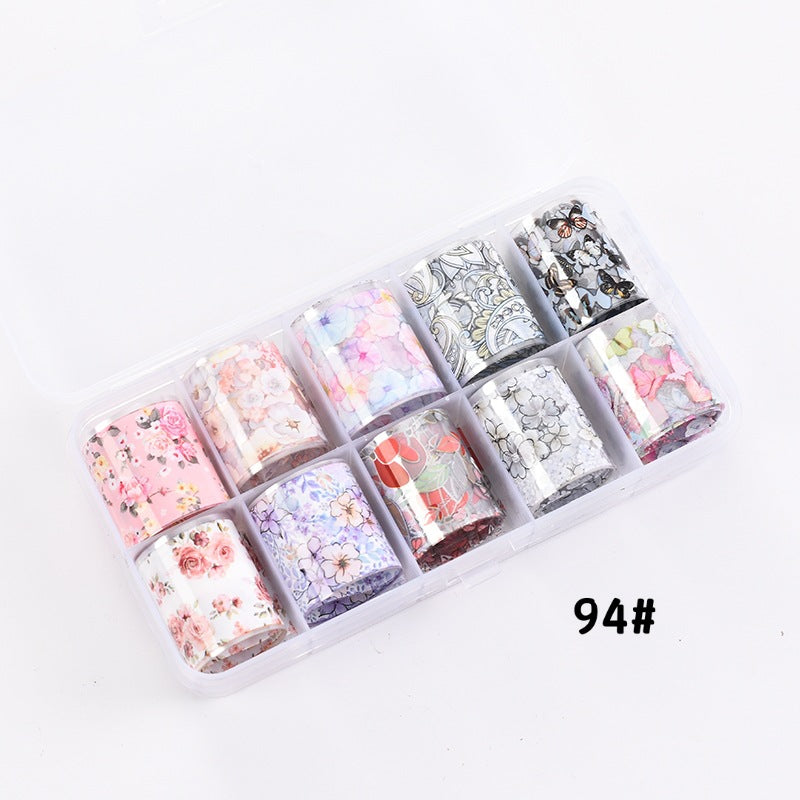 Suit Plaid Snake Leopard Flower Fluorescent Nail Stickers