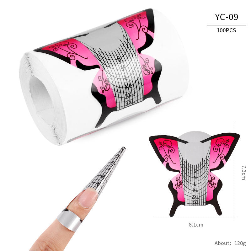 Paper Holder French Therapy Extension Butterfly Nail Tool Set