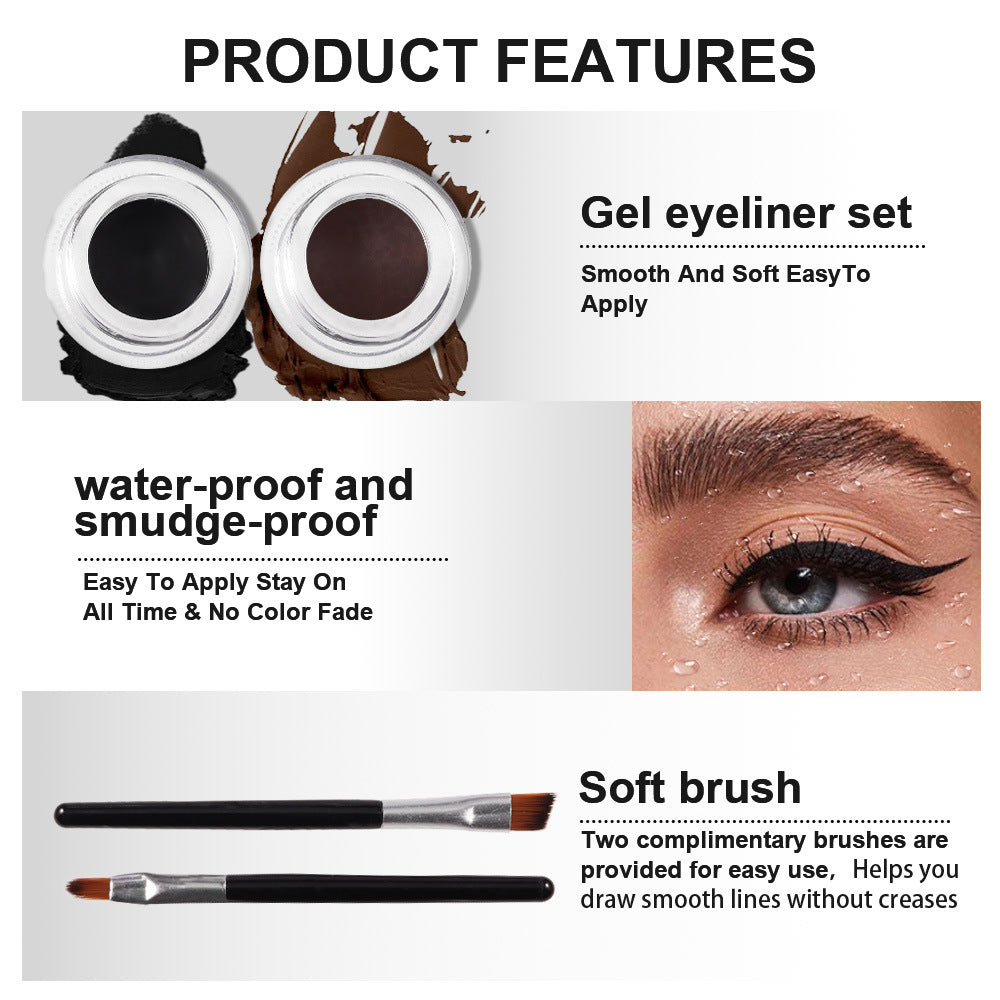 Two-color Waterproof Creamy No Stain On Eye Makeup Accessories