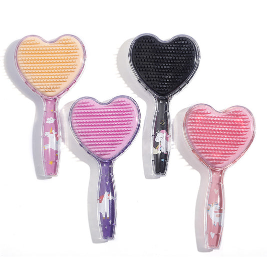 Brosses à cheveux et peignes à coussin d'air transparents pour enfants