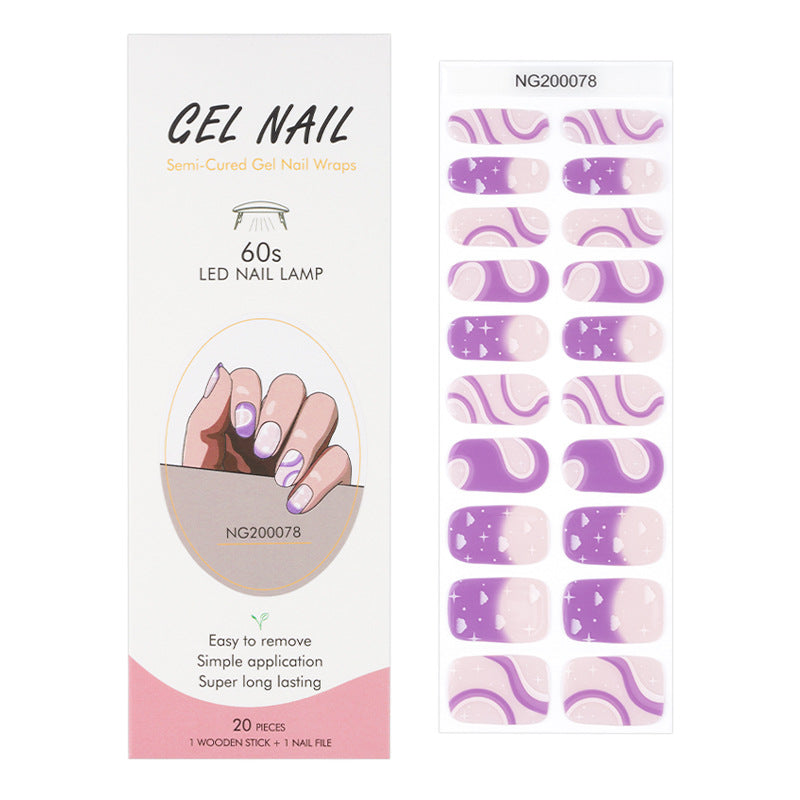 Gel Finger Therapy Light Uv Half Nail Stickers