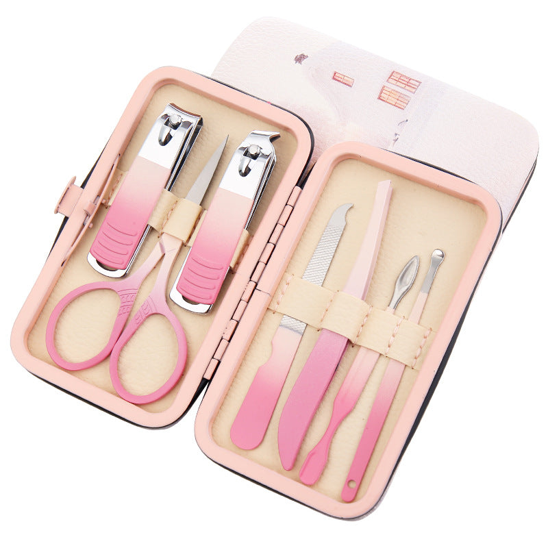 Ensemble complet d'outils de manucure professionnels pour ongles avec coupe-ongles en or rose