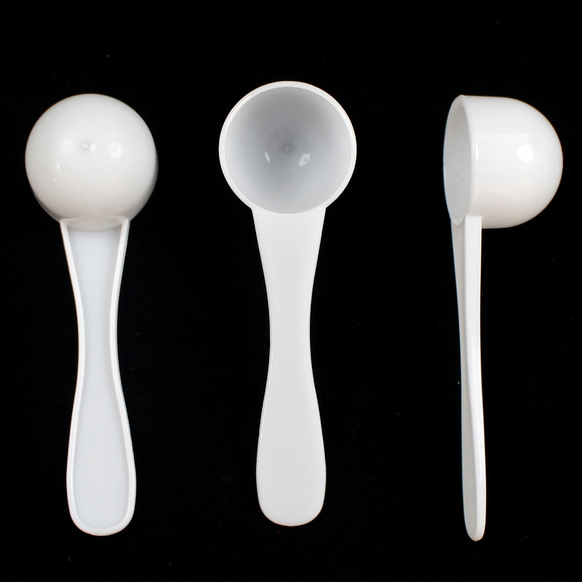 White Round Bottom Long Handle Mask Makeup Accessories