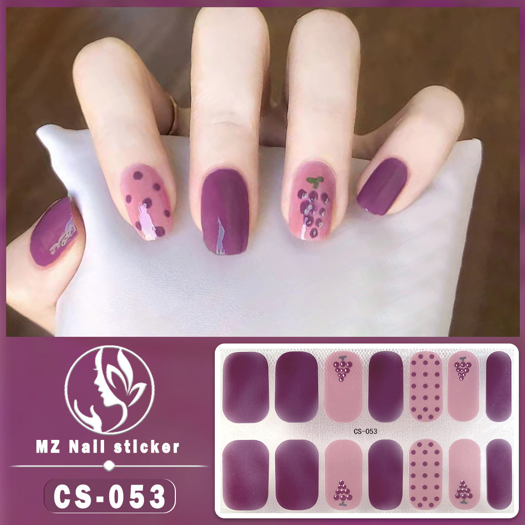 Applique Full Paste Blooming Contrast Color Nail Stickers