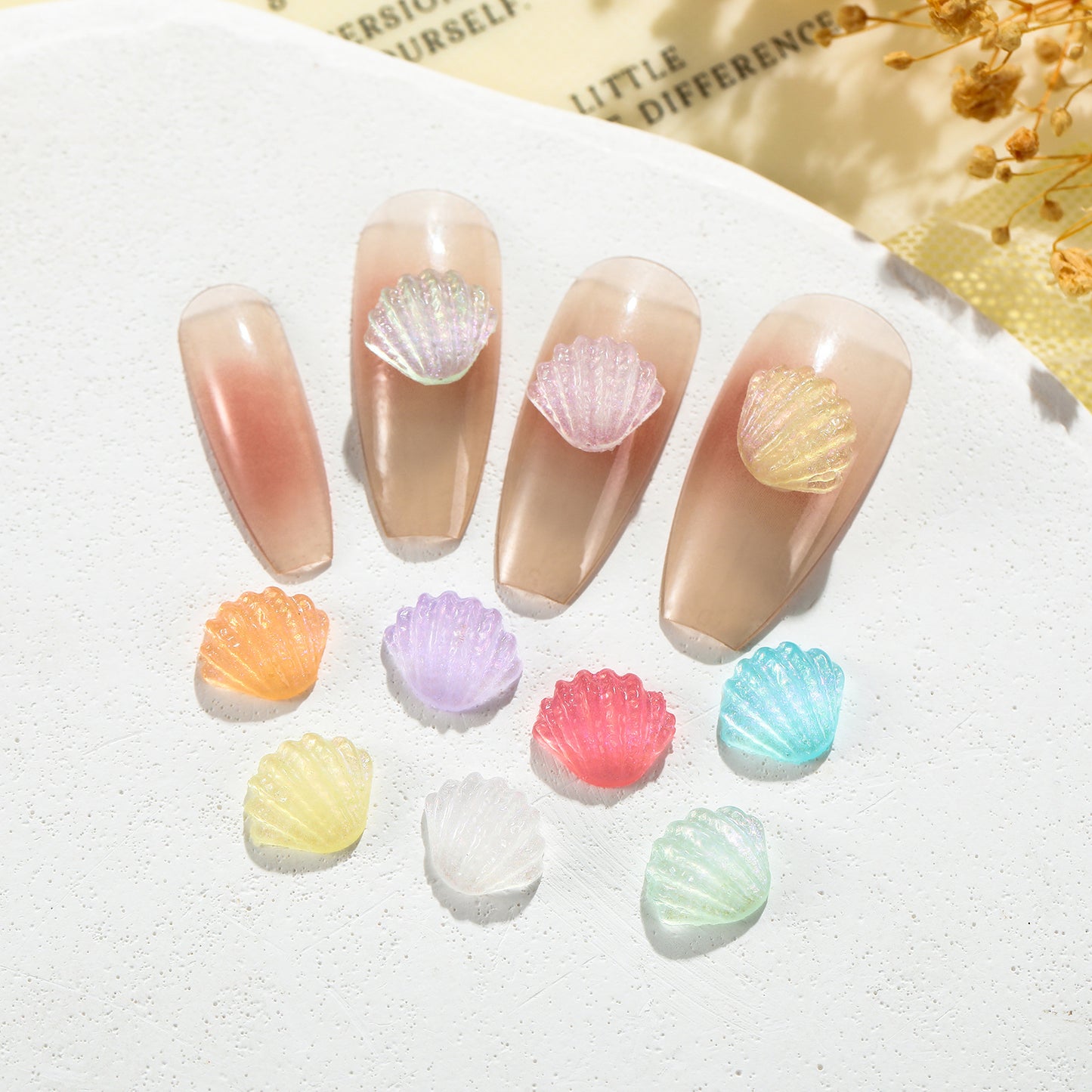 Shell Ornament Summer Beach Ocean Wind Ice Luminous Nail Care Nail Art