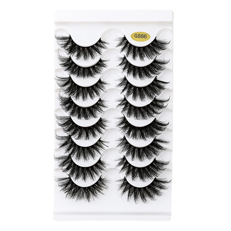 Russian Eyelashes Curling Large Curl Volume Pairs Natural False Lashes