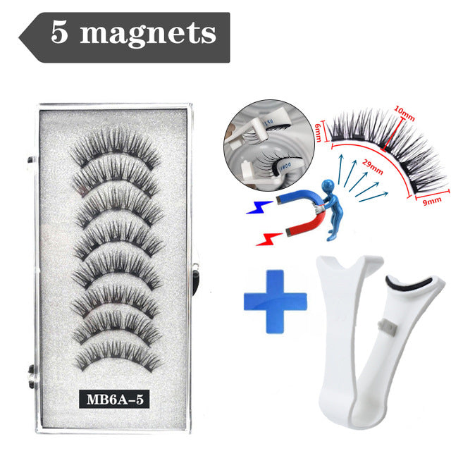 Série de faux cils magnétiques à recourbement naturel