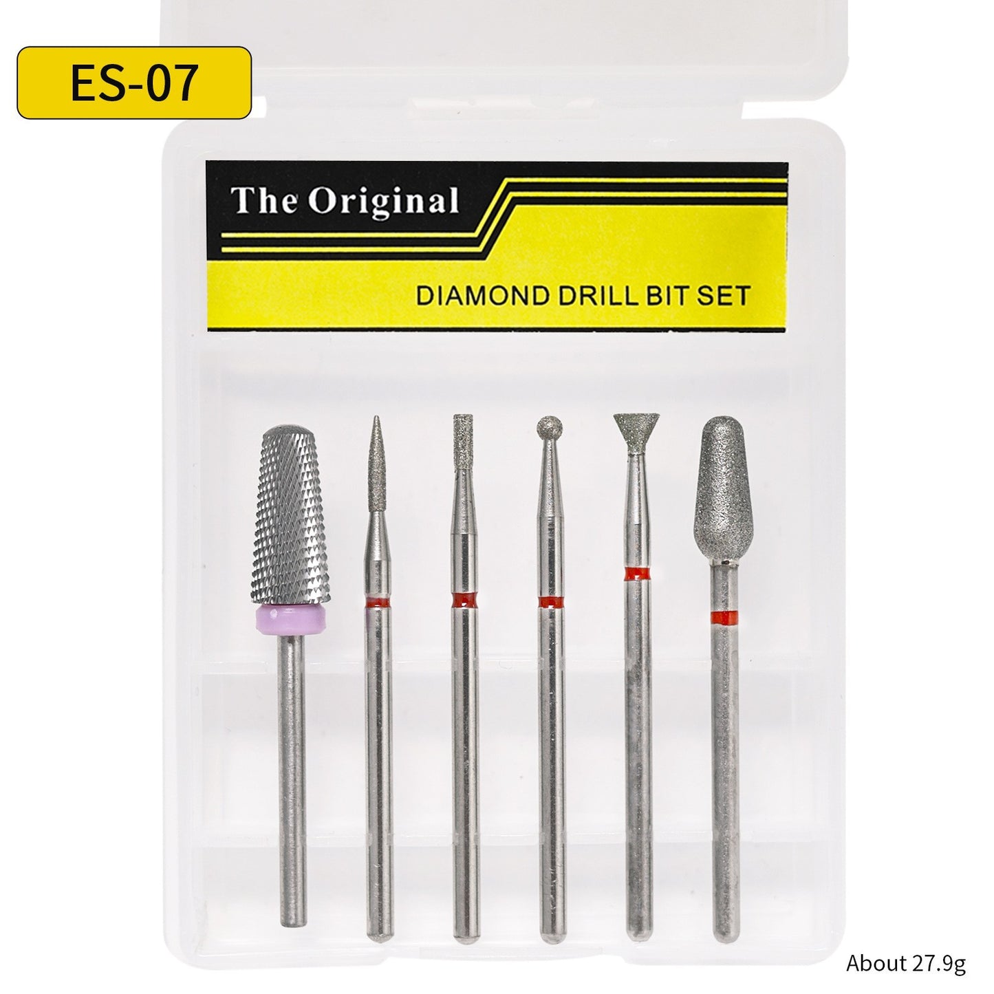 Ensemble d'outils pour ongles avec tête de meulage diamantée pour manucure russe