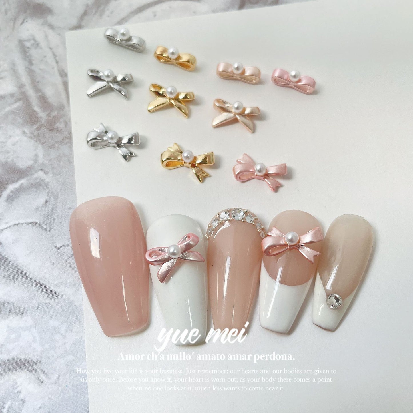 Ballet Shoes Ornament Bow Tie French Nail Care Nail Art