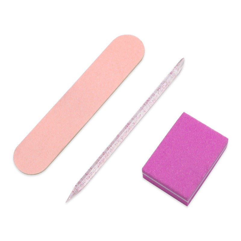 Package Wood Chip File Crystal Stick Sponge Nail Tool Set