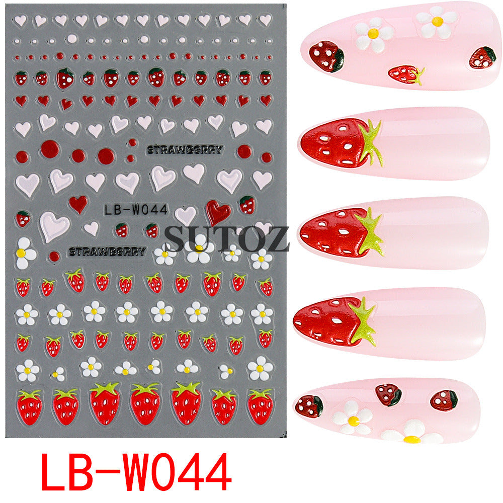 Fresh Style Little Daisy Butterfly Thin Tough Nail Stickers