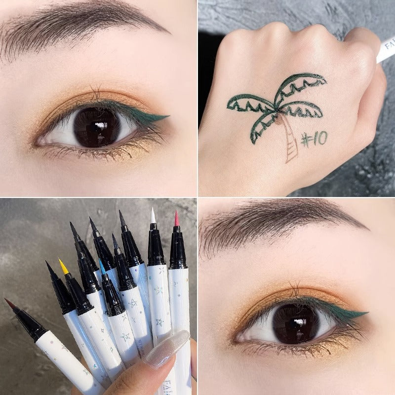 Eyeliner liquide long et naturel, imperméable et sans bavures