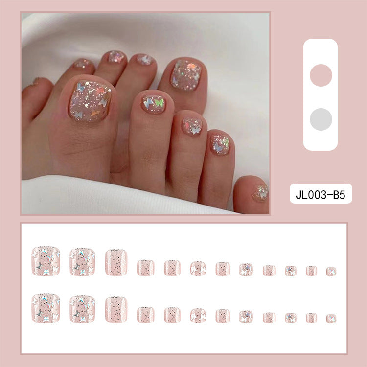 Faux ongles blancs pour ongles d'orteils