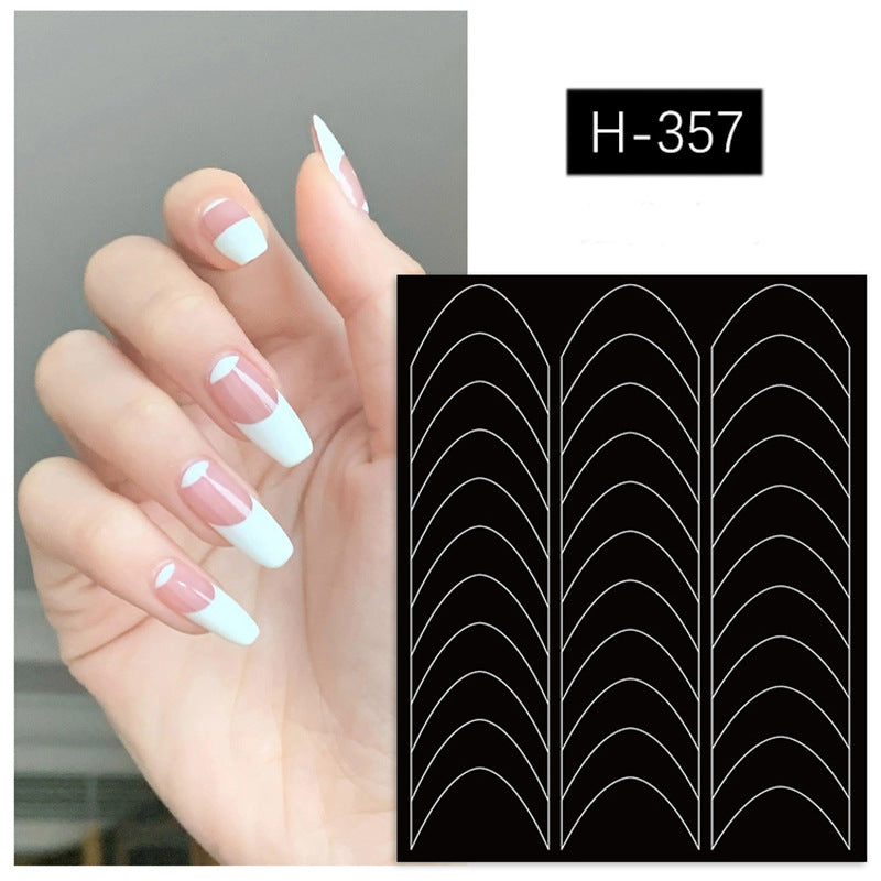 Hot French Smile Line Crescent Template Nail Stickers