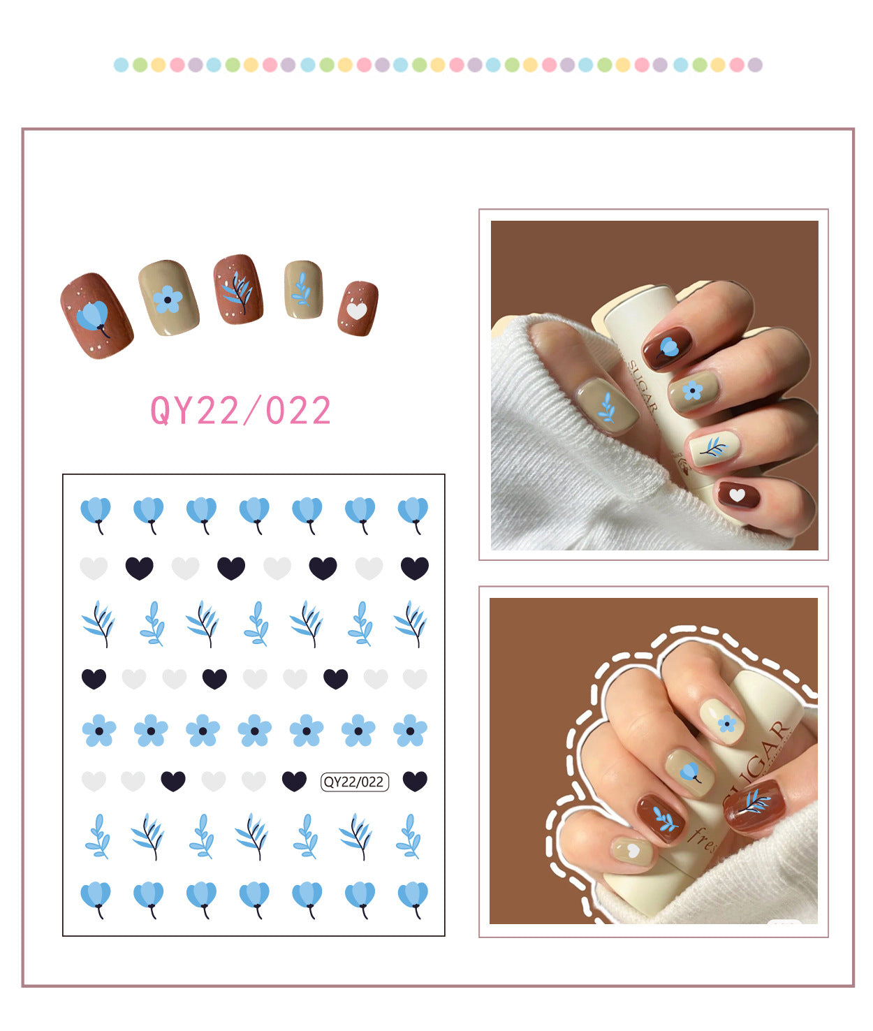 Little Bear Cartoon Cute Animal Unicorn Nail Stickers