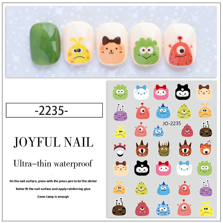 Got Lamb Radish Bottle Green Vegetables Nail Stickers