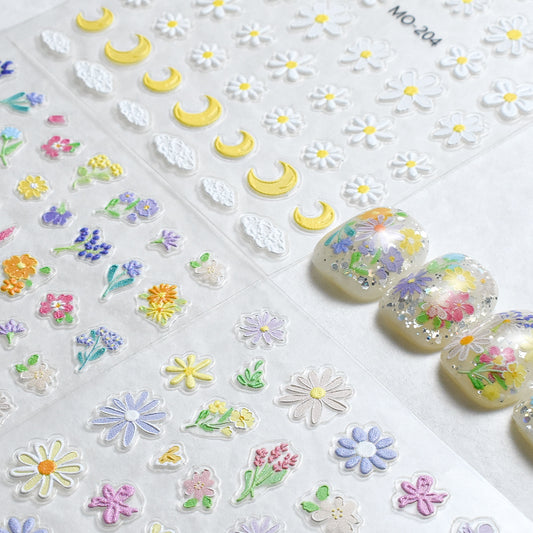 Small Flower Series Spring Fresh Painted Nail Stickers